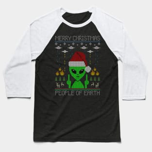 Merry Christmas People of Earth Baseball T-Shirt